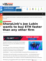 SharpLink’s Joe Lubin wants to buy ETH faster than any other firm - The Crypto News Wire