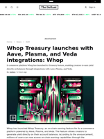 Whop Treasury launches with Aave, Plasma, and Veda integrations: Whop - 