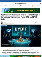 Bybit Report Highlights Crypto Market Surge as Derivatives Momentum Fuels BTC and ETH Rally - TheNewsCrypto
