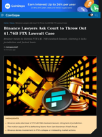 Binance Calls FTX's $1.76B Lawsuit 'Legally Deficient,' Seeks Dismissal