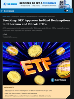 Breaking: SEC Approves In-Kind Redemptions for Bitcoin ETFs