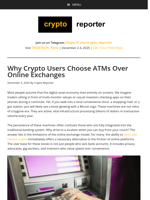 Why Crypto Users Choose ATMs Over Online Exchanges