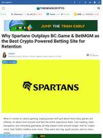 Why Spartans Outplays BC.Game & BetMGM as the Best Crypto Powered Betting Site for Retention