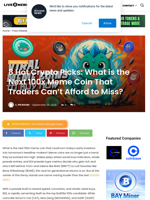 8 Hot Crypto Picks: What is the Next 100x Meme Coin That Traders Can’t Afford to Miss? | Live Bitcoin News