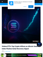 Solana ETFs Top Crypto Inflows as Altcoin Season Index Flashes Early Recovery Signal | Bitcoinist.com