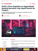 Hyperliquid Becomes Top Liquid Venue for Traders