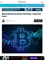 Bitcoin Network Activity Is Declining — Impact On Price?