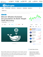 Bitcoin Whales Kickstart Accumulation As Bulls Target Swift Recovery ⋆ ZyCrypto