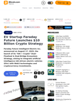 EV Startup Faraday Future Launches $10 Billion Crypto Strategy – News Bytes Bitcoin News