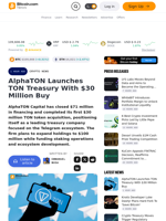 AlphaTON Launches TON Treasury With $30 Million Buy – Crypto News Bitcoin News