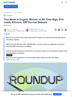 This Week in Crypto: Bitcoin ATH, ETH Altcoin Season, XRP FUD