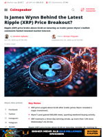 Is James Wynn Behind the Latest Ripple (XRP) Price Breakout? - Coinspeaker