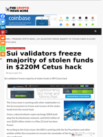 Sui validators freeze majority of stolen funds in $220M Cetus hack - The Crypto News Wire