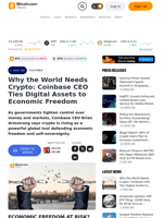 Why the World Needs Crypto: Coinbase CEO Ties Digital Assets to Economic Freedom – Featured Bitcoin News