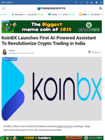 KoinBX Launches First AI-Powered Assistant To Revolutionize Crypto Trading in India
