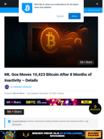 Mt. Gox Moves 10,423 Bitcoin After 8 Months of Inactivity – Details | Bitcoinist.com