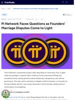 Pi Network Faces Questions as Founders’ Marriage Disputes Come to Light