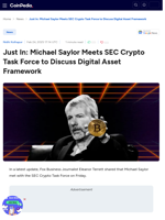Just In: Michael Saylor Meets SEC Crypto Task Force to Discuss Digital Asset Framework
