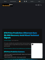 ETH Price Prediction: Ethereum Eyes $2,300 Recovery Amid Mixed Technical Signals - Blockchain.News