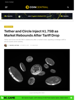 Tether and Circle Inject $1.75B as Market Rebounds After Tariff Drop - CoinCentral