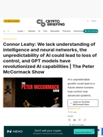 Connor Leahy: We lack understanding of intelligence and neural networks, the unpredictability of AI could lead to loss of control, and GPT models have revolutionized AI capabilities | The Peter McCormack Show