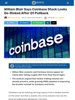 William Blair Says Coinbase Stock Looks De-Risked After Q1 Pullback