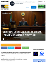 Sbaraini Loses Appeal to Court, Fraud Conviction Affirmed | Live Bitcoin News