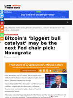 Bitcoin’s ‘biggest bull catalyst’ may be the next Fed chair pick: Novogratz - The Crypto News Wire