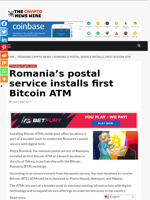 Romania's postal service installs first Bitcoin ATM - The Crypto News Wire