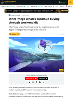 Ethereum Whales Accumulate $300M As ETF Inflows Hit $1.7B