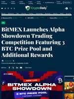 BitMEX Launches Alpha Showdown Trading Competition Featuring 3 BTC Prize Pool and Additional Rewards - Crypto Daily