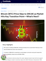 Bitcoin (BTC) Price Slips to $90.6K as Market Hits Key Transition Point—What’s Next?