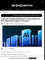 Anthropic Pledges $48 Billion in Stock Before Its IPO: What Does It Mean for Buyers?
