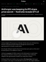Anthropic was keeping its IPO share price secret — footnote reveals $71.43