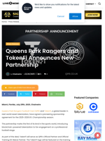 Queens Park Rangers and TokenFi Announces New Partnership | Live Bitcoin News