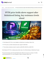 PYTH price holds above support after Robinhood listing, key resistance levels ahead - CoinJournal