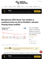 Broadcom CEO Hock Tan strikes a cautious tone on AI as Nvidia's Jensen Huang stays bullish