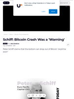 Schiff: Bitcoin Crash Was a 'Warning' - U.Today