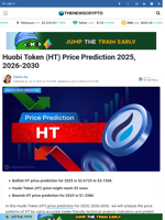 Huobi Token (HT) Price Prediction 2025, 2026-2030 - TheNewsCrypto