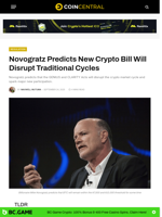 Novogratz Predicts New Crypto Bill Will Disrupt Traditional Cycles - CoinCentral