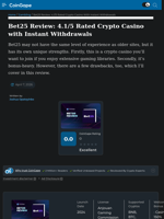 Bet25 Review: 4.1/5 Rated Crypto Casino with Instant Withdrawals