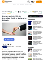 Remixpoint CEO to Receive Entire Salary in Bitcoin – Crypto News Bitcoin News
