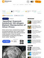 'Spoofing' Exposed: Goldsilver HQ Alleges Blatant Manipulation of Silver Prices – Economics Bitcoin News