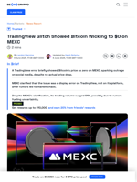 TradingView Error Shows Bitcoin Wick to 0 on MEXC