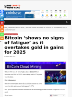 Bitcoin 'shows no signs of fatigue' as it overtakes gold in gains for 2025 - The Crypto News Wire