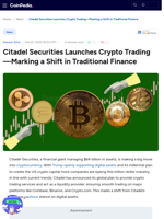 Citadel Securities Launches Crypto Trading—Marking a Shift in Traditional Finance