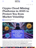Crypto Cloud Mining Platforms in 2025 to Protect You from Market Volatility