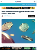 Shiba Inu’s Shibarium Struggles As New Accounts Crash To Fresh Lows