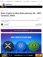 Best Crypto to Buy Now January 28 – XRP, Cardano, PEPE