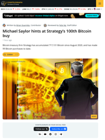 Michael Saylor Hints at Strategy's 100th BTC Purchase